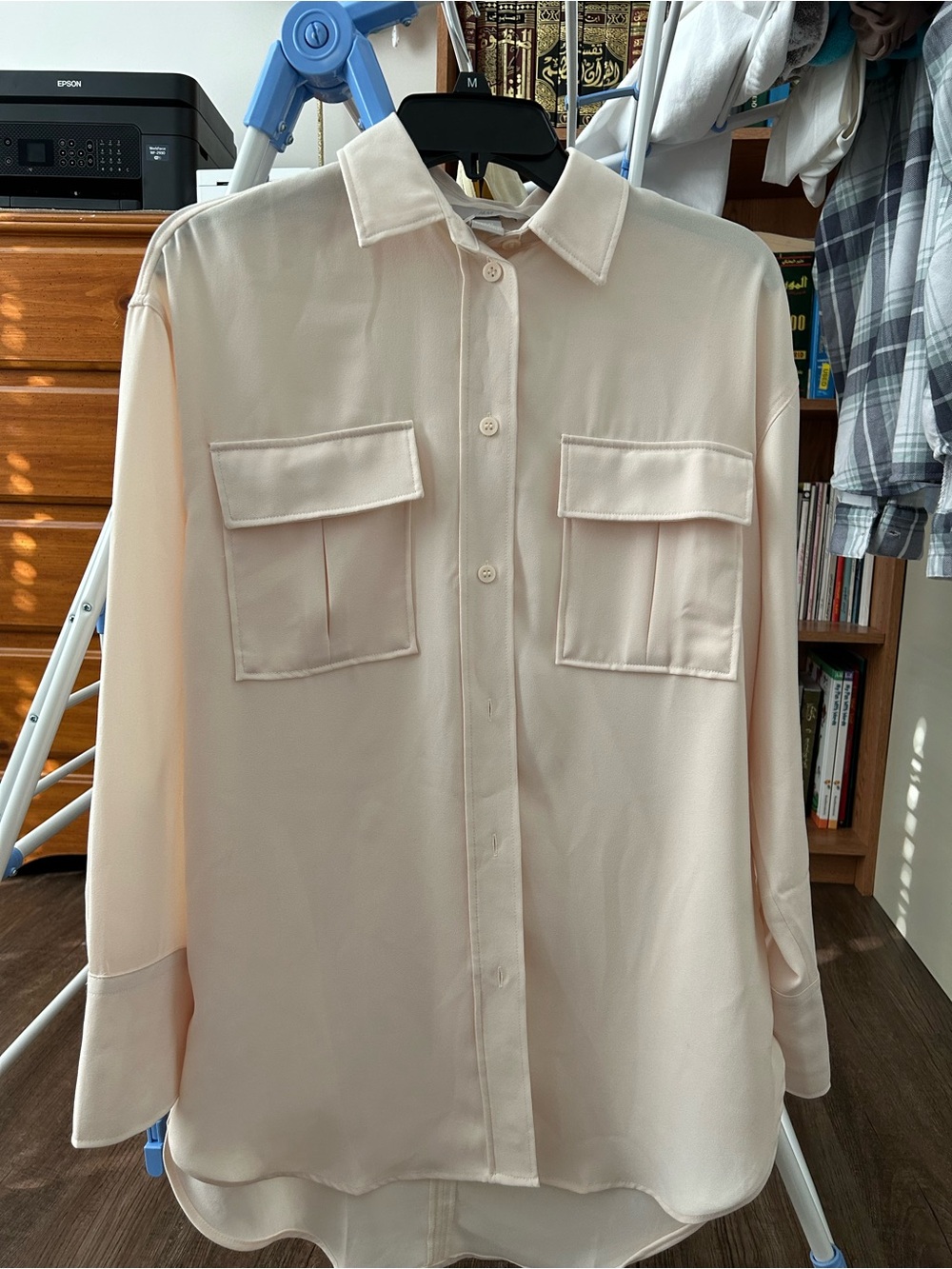 H&M Cream Oversized Blouse XS